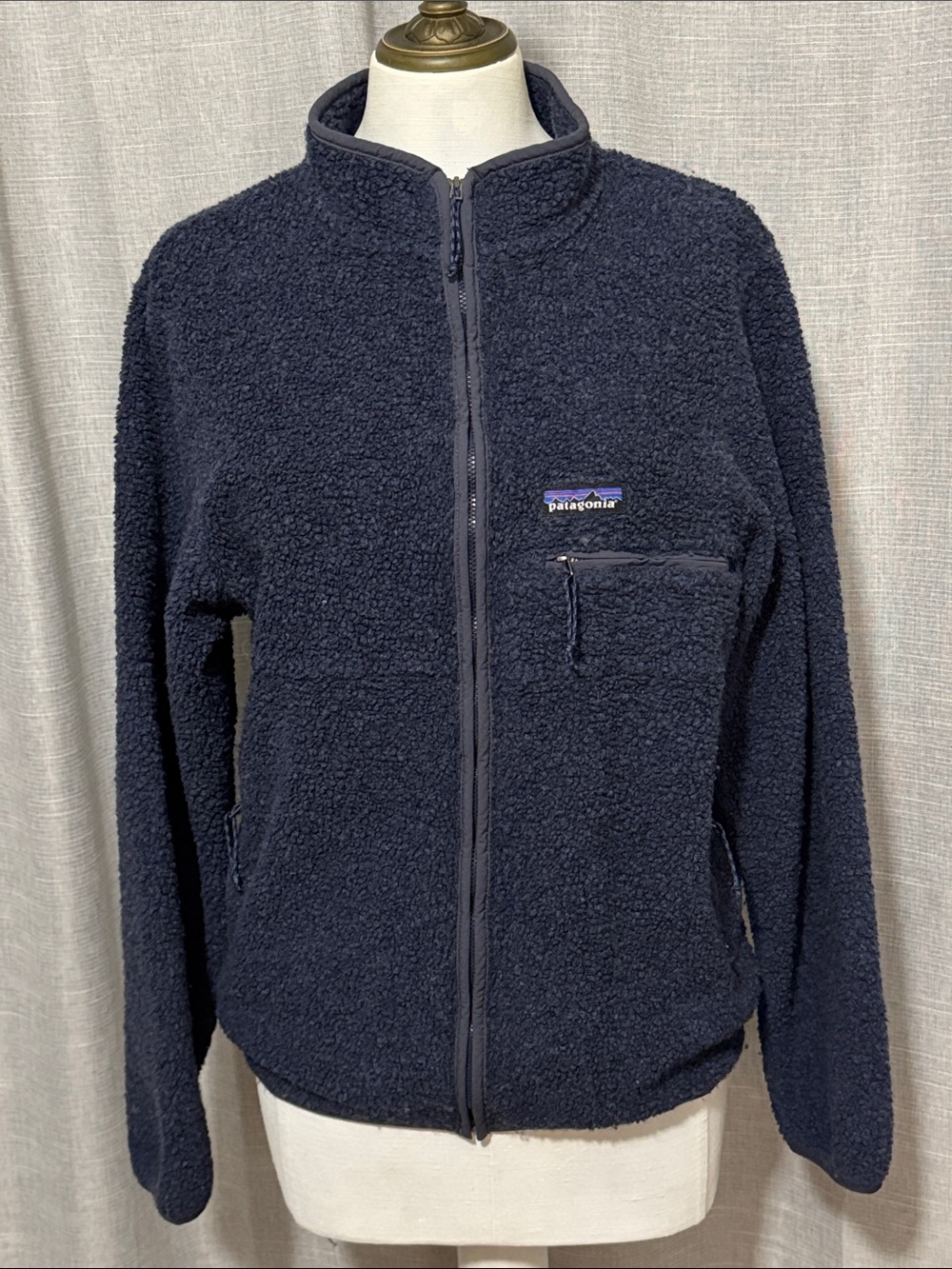 Wmns Patagonia Retro Pile FleeceRecycled Polyester/Wool Jacket-S-Sunken Blue